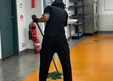 KV Cleaning Group team cleaning commercial floors in Sydney