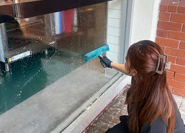 KV Cleaning Group team providing commercial window cleaning in Sydney