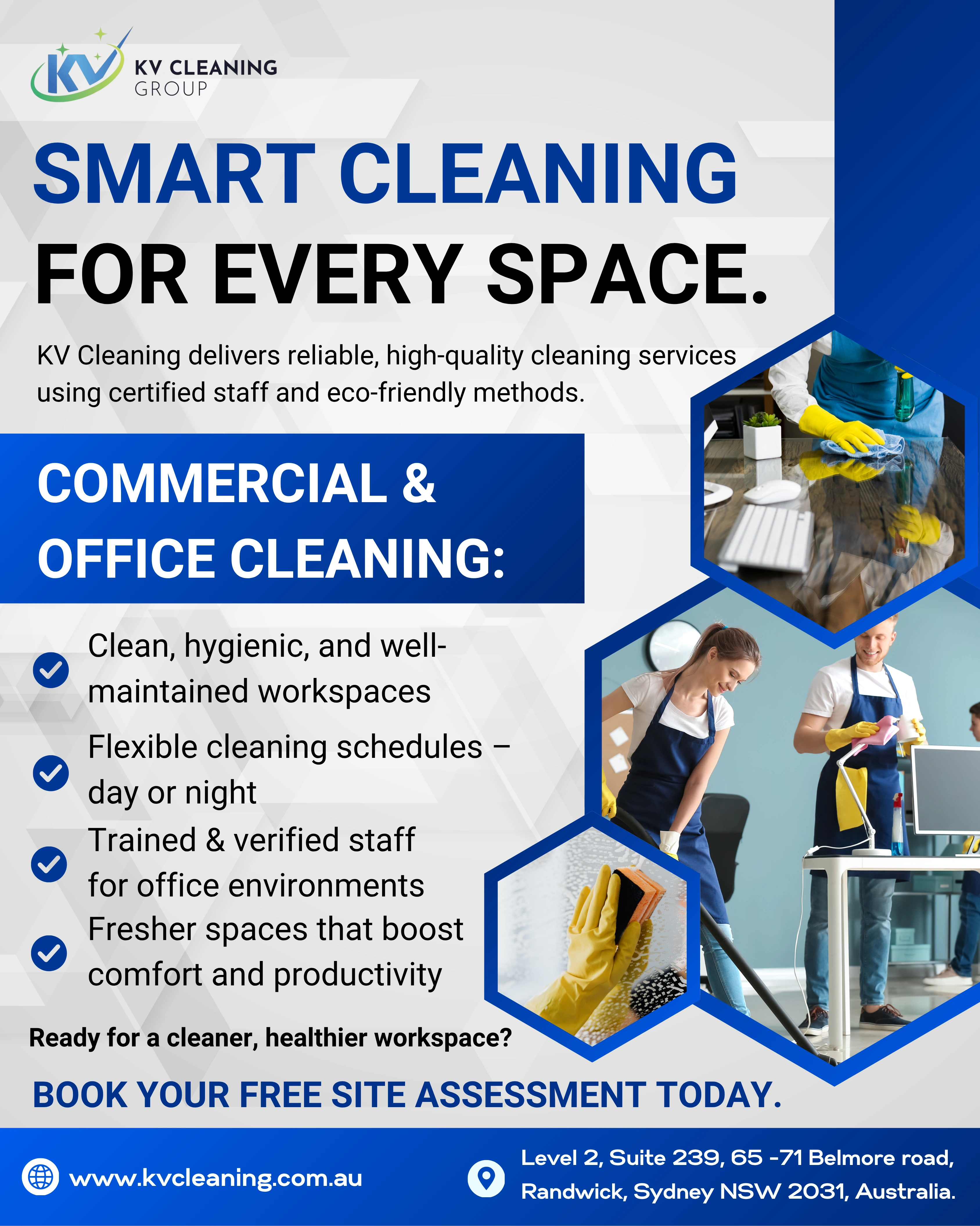 Office cleaning and hygiene maintenance by KV Cleaning Group