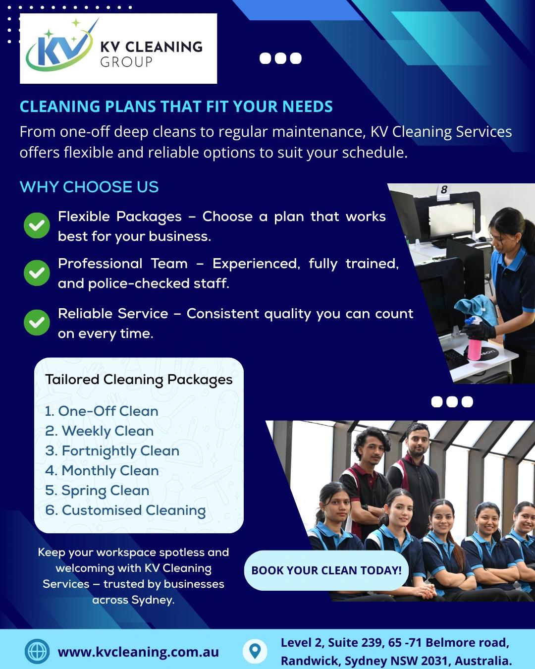 Professional office hygiene and cleaning services Sydney
