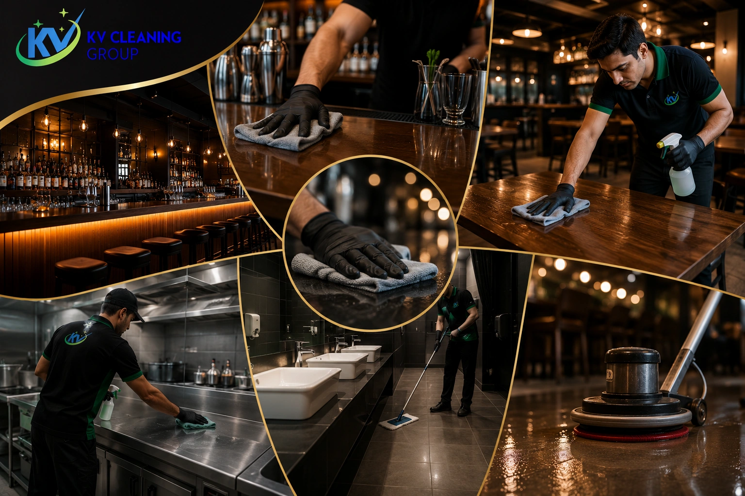 KV Cleaning bar cleaning process in Sydney