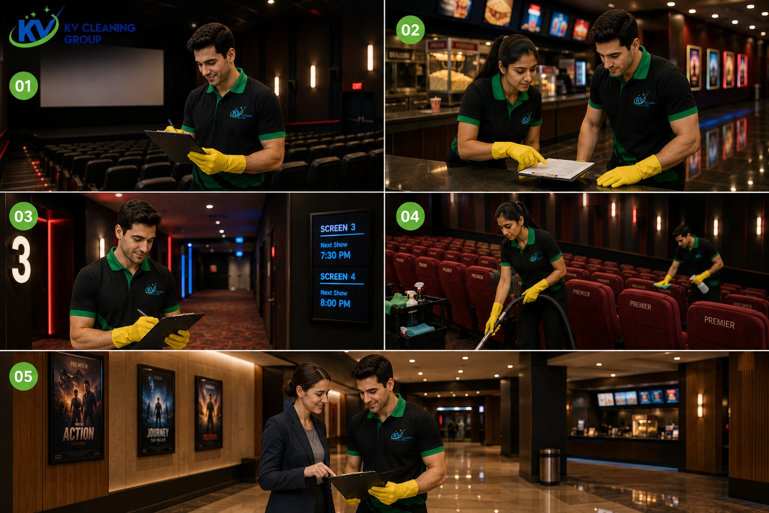 KV Cleaning theatre cleaning process in Sydney