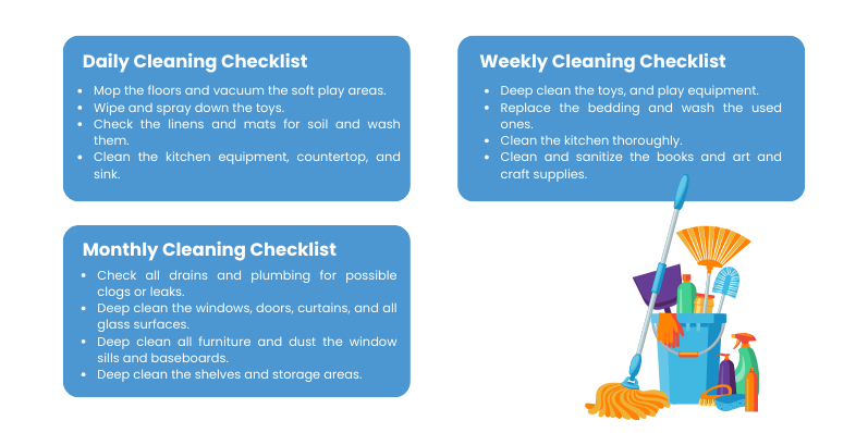 cleaning checklist for childcare