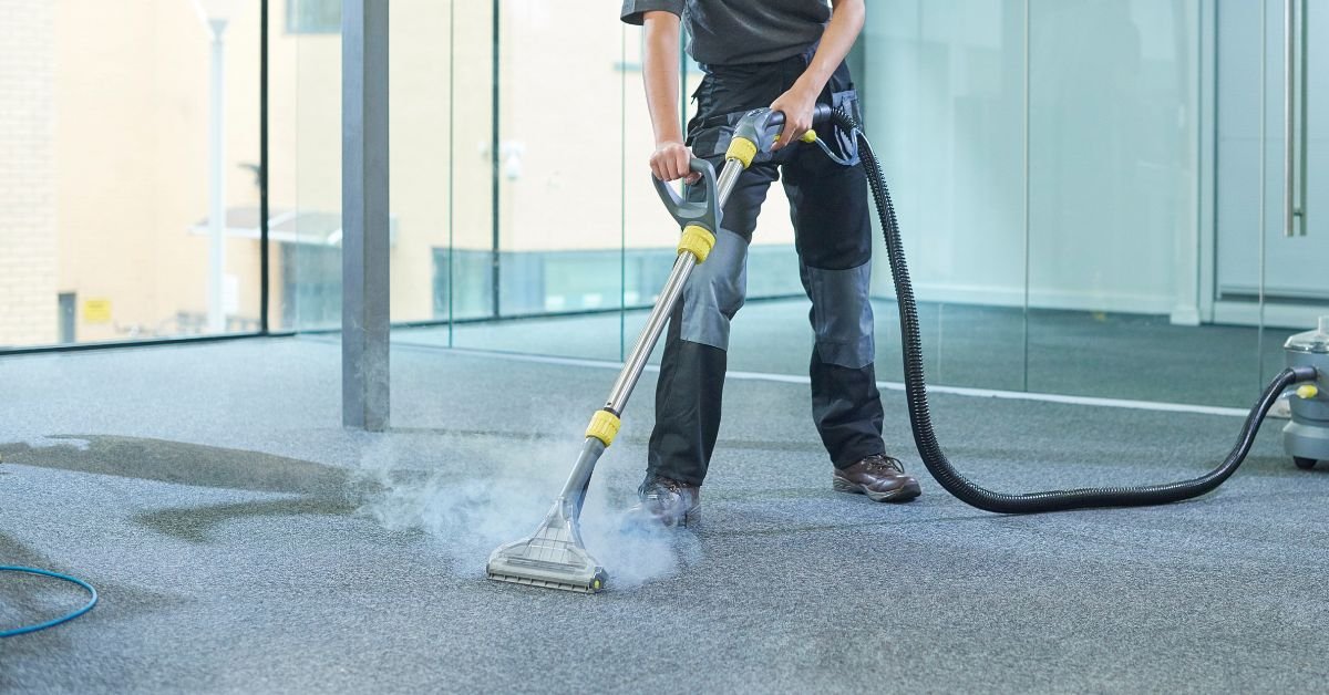 Carpeted floor cleaning
