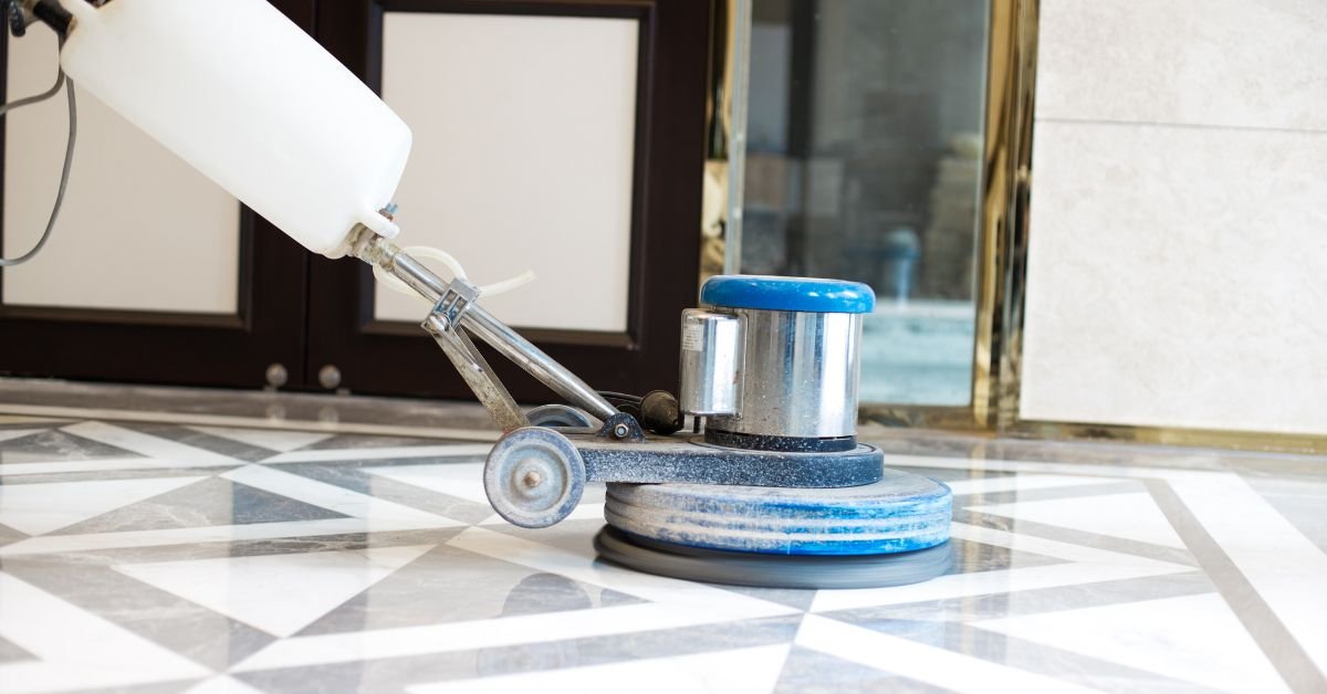 Marble floor cleaning